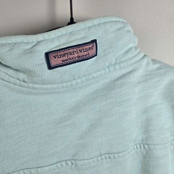 Vineyard Vines Blue Quarter-Zip Sweatshirt Casual Fit - Picture 8 of 8